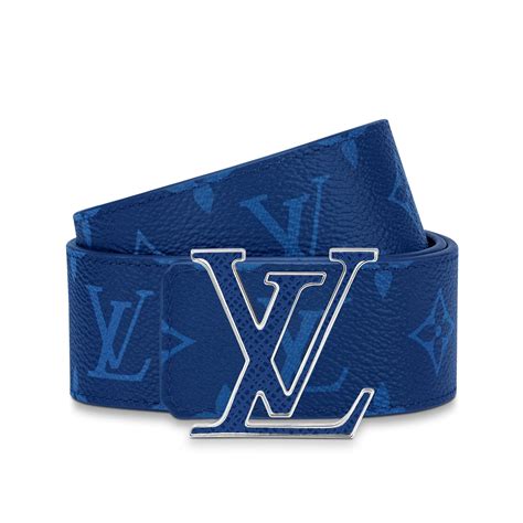 louis vuitton blue grey belt|Louis Vuitton unisex belt.